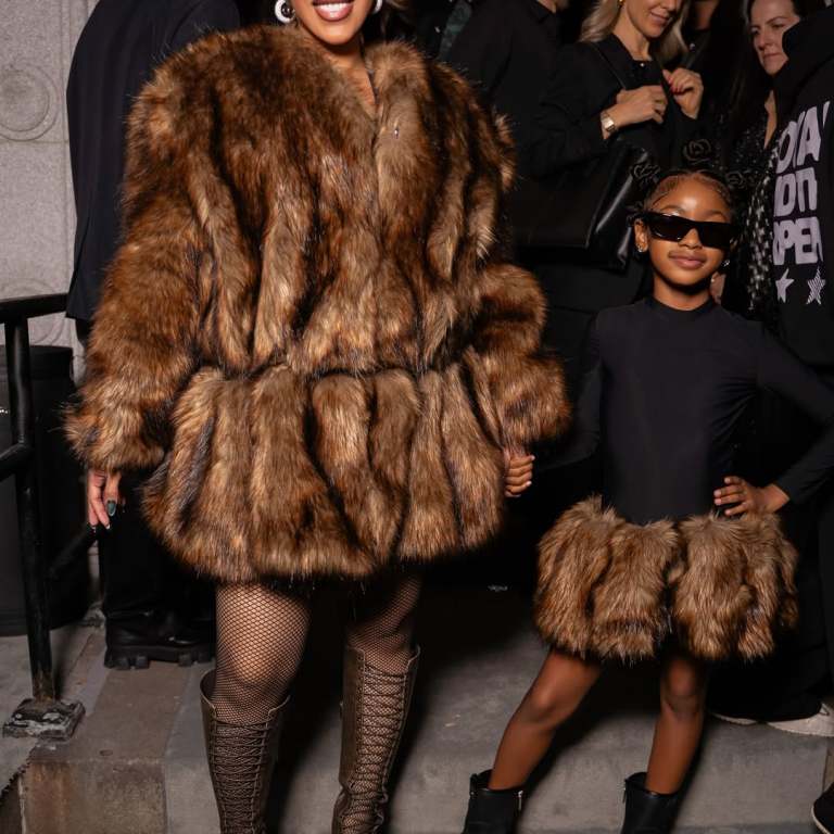 Cardi B and Kulture Shut Down NYFW with Matching Luxe Looks