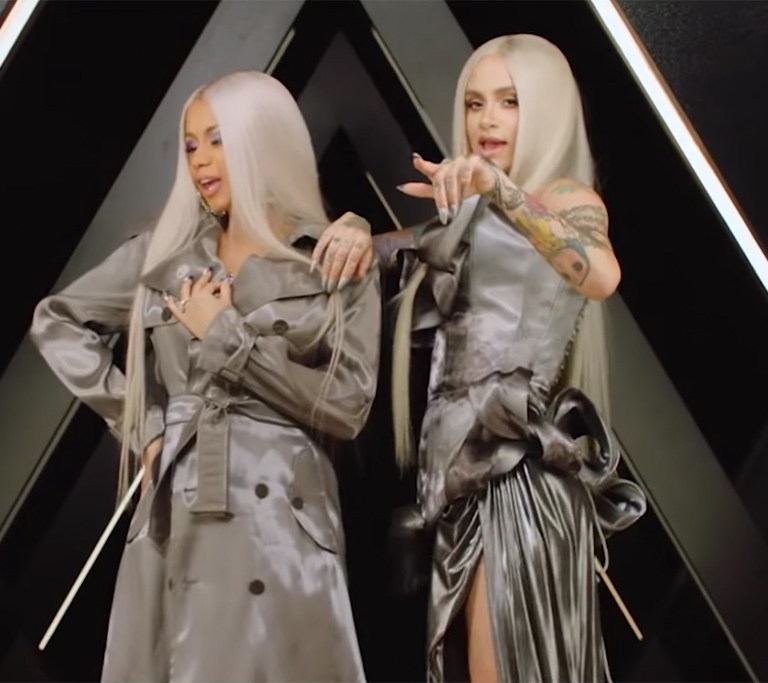 Cardi B and Kehlani in her Ring music video