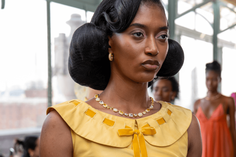 From Sculpted Liquid Bobs to Textured Halos: Monaè Everett and Mielle Organics Bring Bold Hair to NYFW for the House of Aama Show