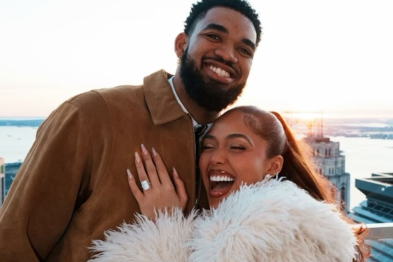 Jordyn Woods Engagement on Christmas with Karl-Anthony Towns