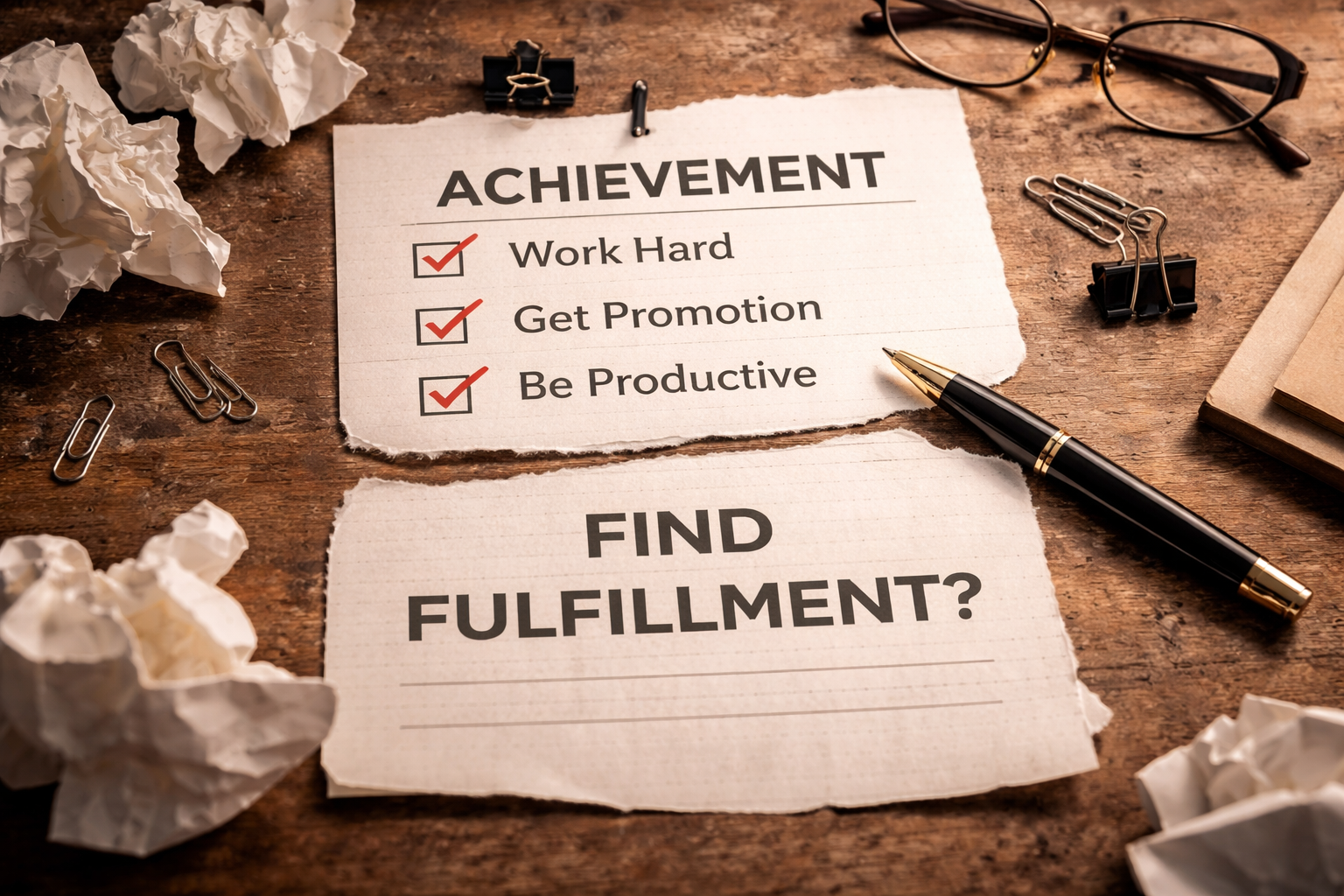 Achievement And Reflection On A Desk 1